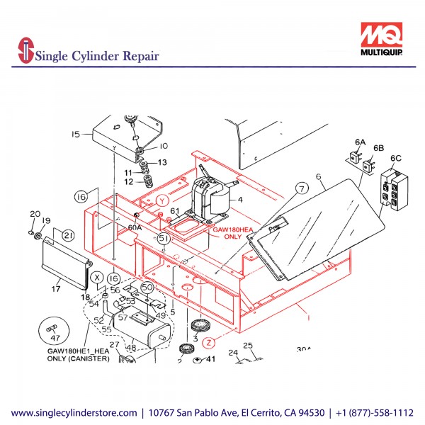 Multiquip D1214000102 Control Box GAW-180HE