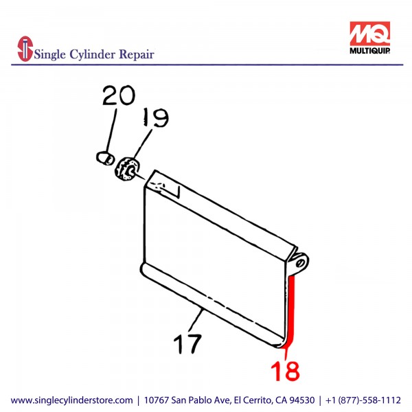 Multiquip D1234400004 Sheet Rubber GAW-180HE