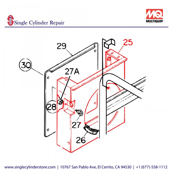 Multiquip D1424000903 Duct, GAW180HE