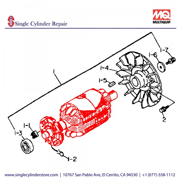 Multiquip D2111000403 Rotor SDW-225SS