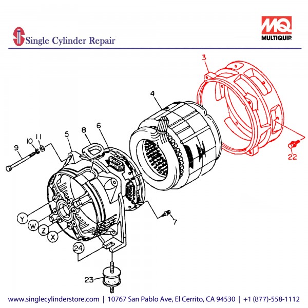 Multiquip D2155100002 End Bracket SDW225SS	