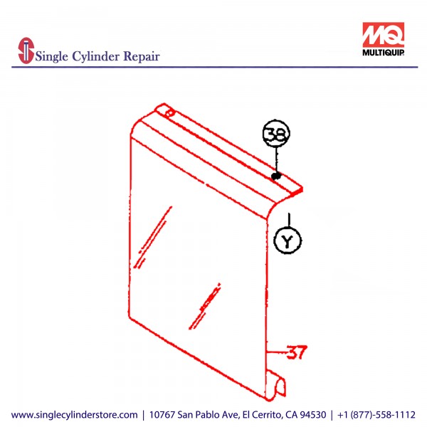 Multiquip D2262700014 Cover SDW-225SS