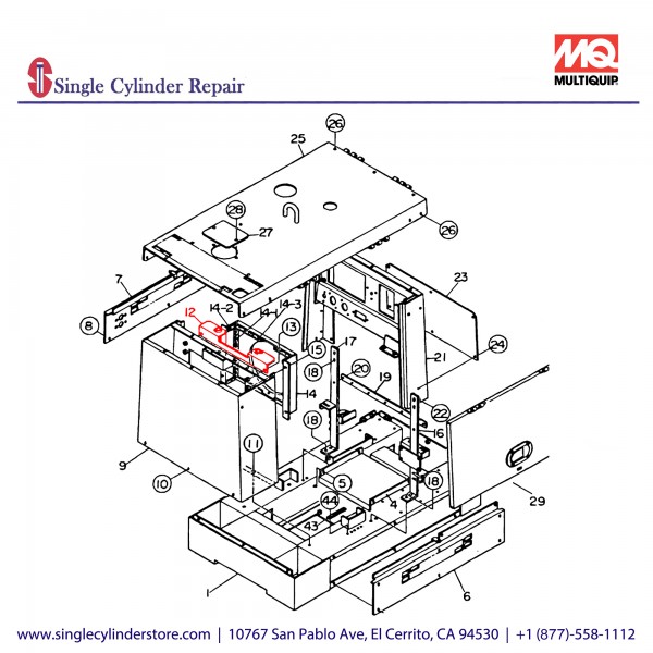 Multiquip D2312100004C Bracket SDW-225SS