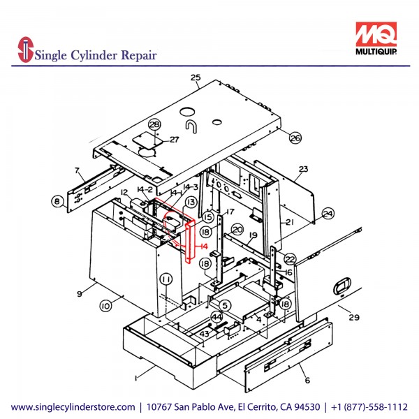 Multiquip D2312300013A Fan Shroud SDW-225SS