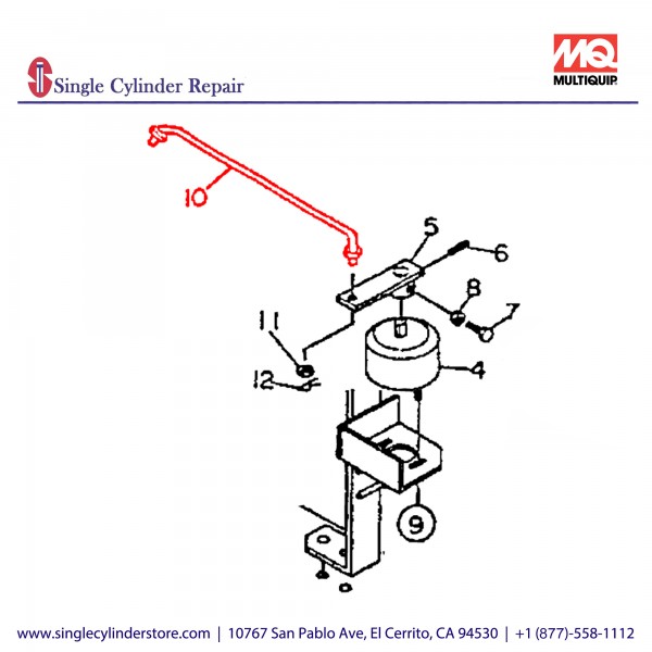 Multiquip D2356300004 Rod Governor SDW225SS DA7000SS