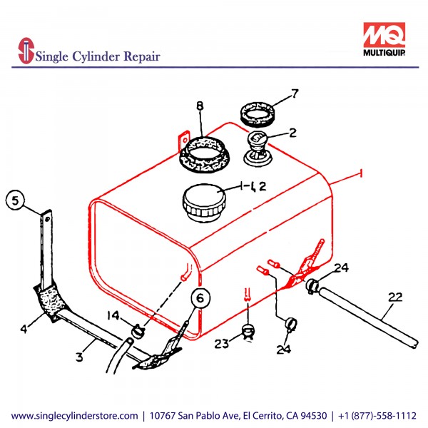 Multiquip D2365000013B Tank SDW-225SS