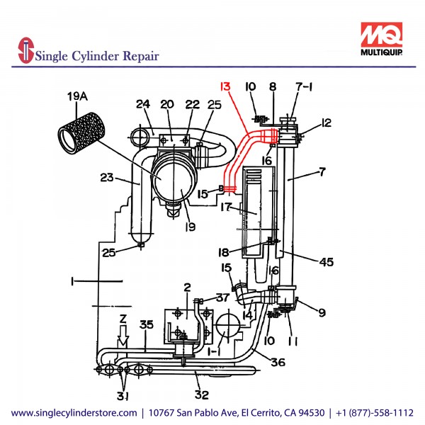 Multiquip RADIATOR HOSE, UPPER | D5311501104