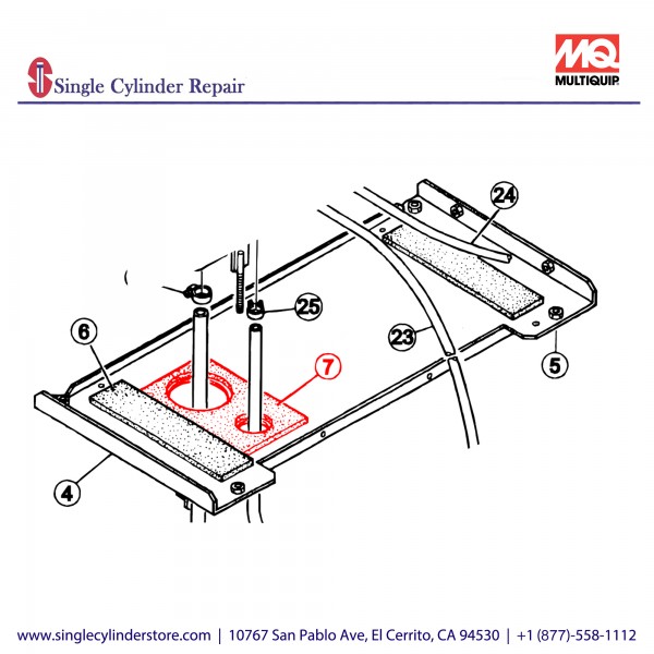 Multiquip D6492700104 Seal Rubber DAW-500S