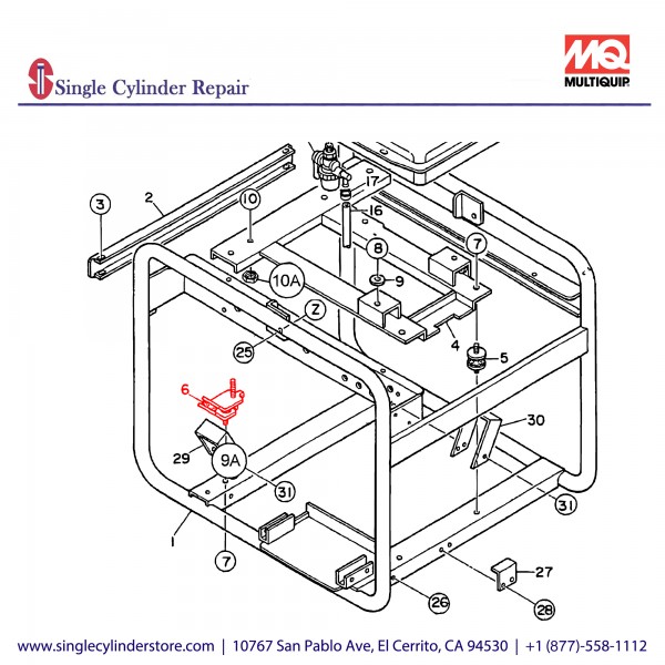 Multiquip D9312600204 Rubber Suspension GA-6RE