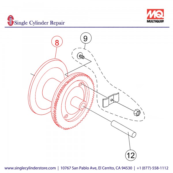 Multiquip DL304755 Reel, Bronze or Plated LT12