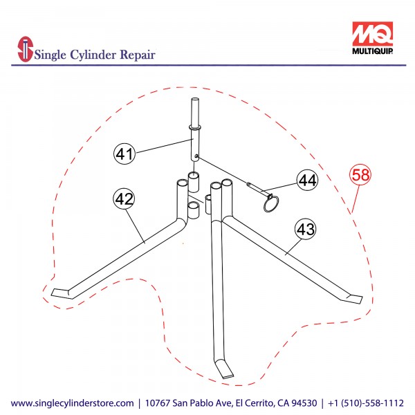 Multiquip Stand Assy MC3E,MC3B,MC3H,SB4 DM1200