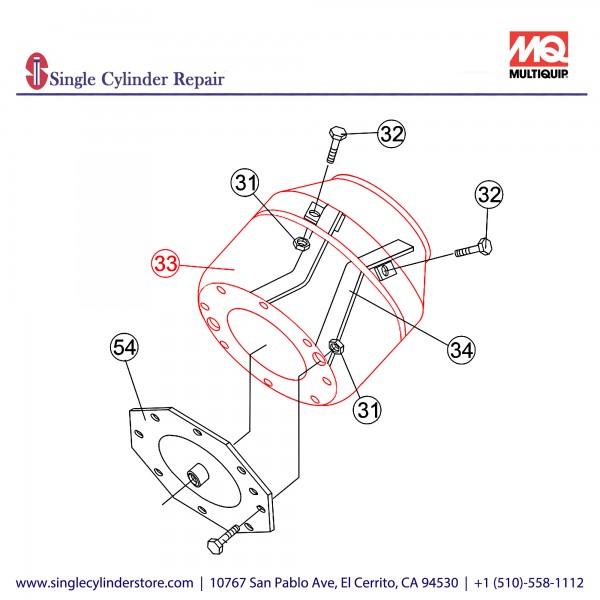 Multiquip Plastic Drum Assy Comp SB4 DM1510