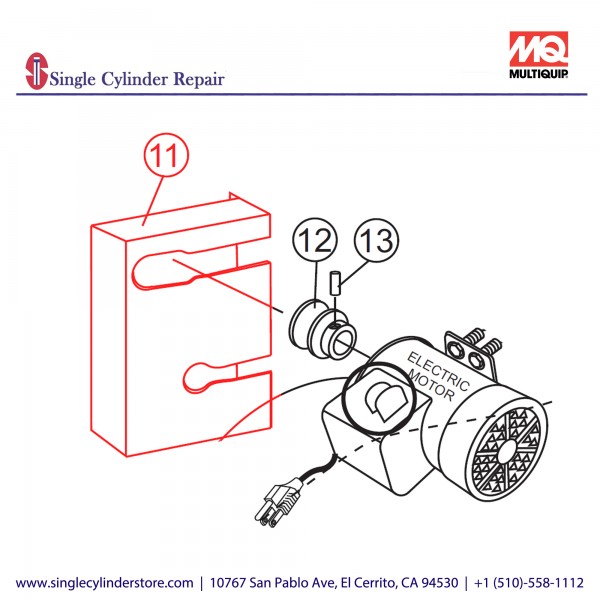 Multiquip Case Pulley Plastic Mix N Go DM1830P