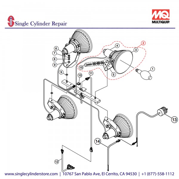 Multiquip E000048100 LIGHTING UNIT ASSY