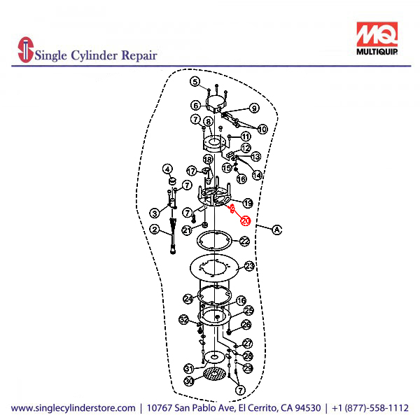 Multiquip E000065400 T-HANDLE KNOB