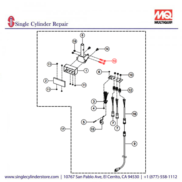 Multiquip E000099100 BOLT 1/213x3 1/2