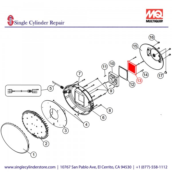 Multiquip E000134400 FAN GUARD