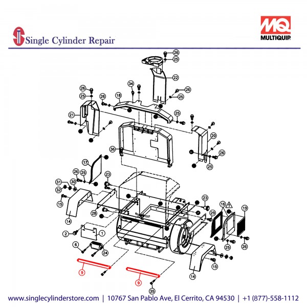 Multiquip E000211800 TAIL LAMP