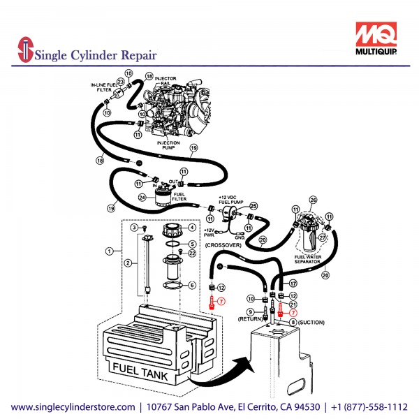 Multiquip E000217400 HOSE, NIPPLE