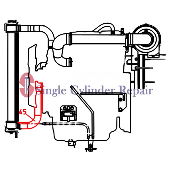 Multiquip E2311601303 Radiator hose lower, DIS185SSI4F (JP)