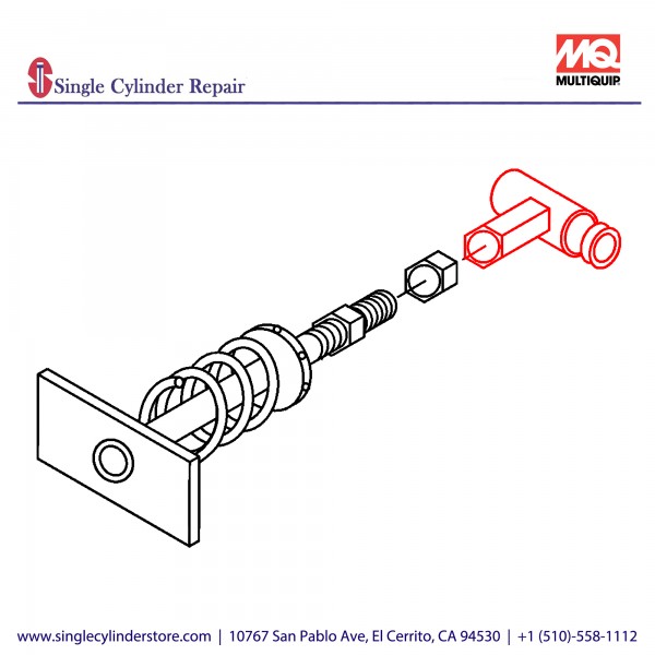 Multiquip EM14805 Rod End Assembly C30HD