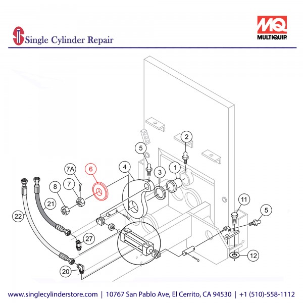 Multiquip SHUTTLE TENSIONER ST30,60,80LST25 EM16814