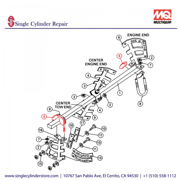 Multiquip EM200292 Insert, Paddle Arm