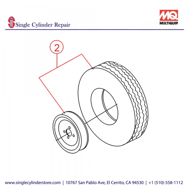 Multiquip Wheel Assy MQ600TD80,C30HDG EM516478