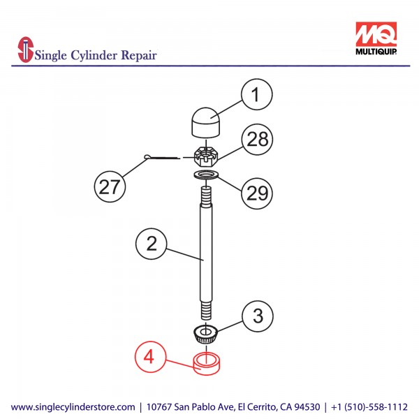 Multiquip EM903017 Bearing Cup ESSk: 55, 60, 66