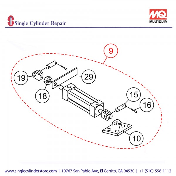 Multiquip Cylinger Shuttle BOBCAT 30 EM98205