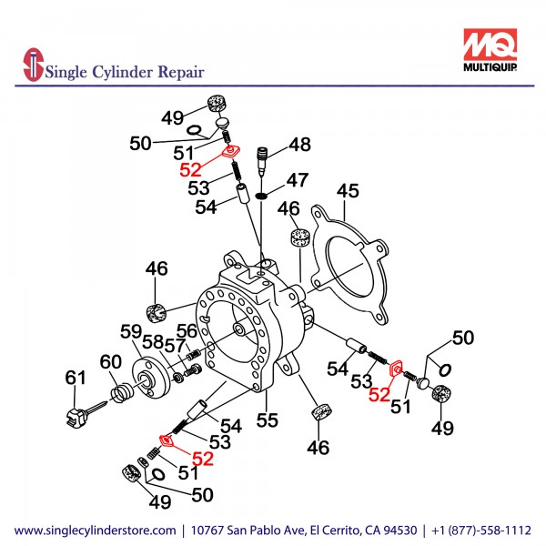 Multiquip H9T4344500 Valve Check HBC-16DI