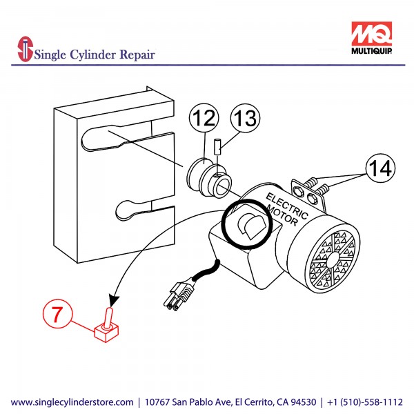 Multiquip Switch Toggle MC3 SP9012