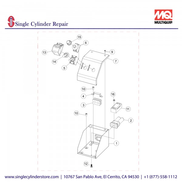 Multiquip TP100076 Power Switch ASSY TP24