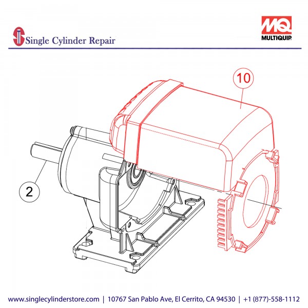 Multiquip TP100153 Motor Mount Block