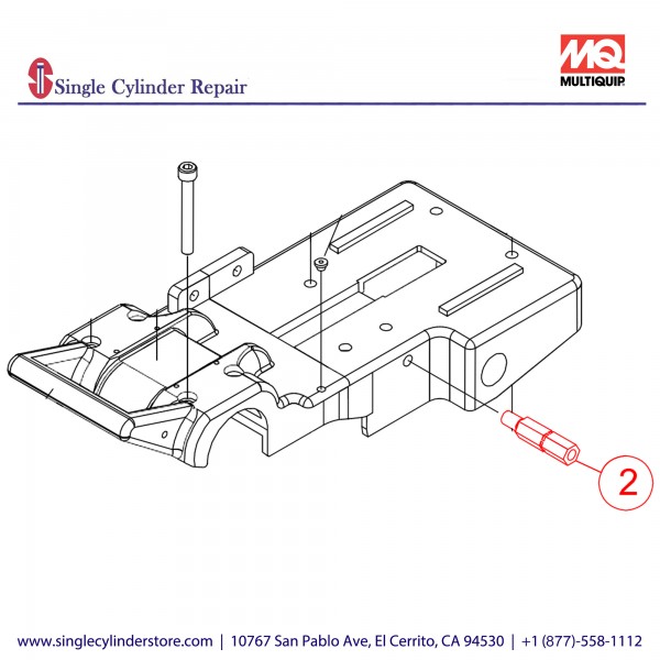 Multiquip TP110002 Blade Guard Hex Stud TP24X