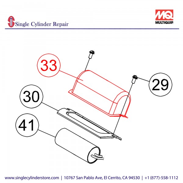 Multiquip TPS1000026 Capacitor Cover Run