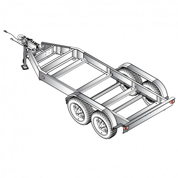 Multiquip TRLR125US Tandem Axle Trailer W/Hyd Brakes