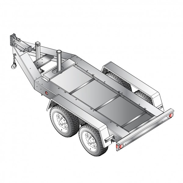 Multiquip TRLR502XFE Tandem Axle Trailer, Elec