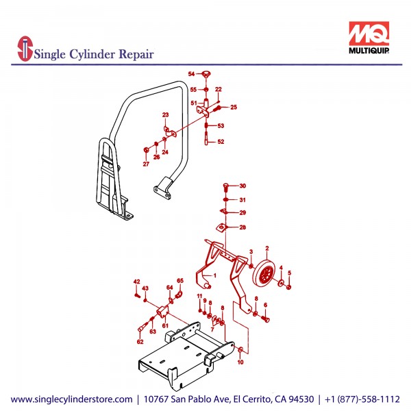 Multiquip WHLe64 Wheel Kit for MVCe64