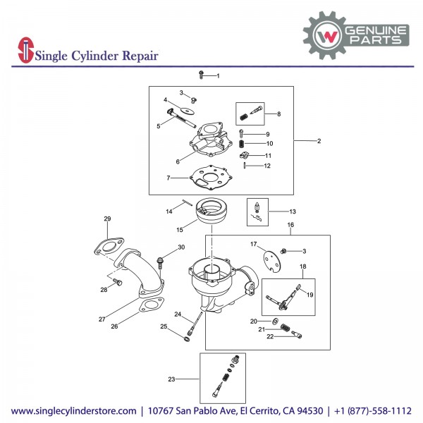 Wacker 5000030343 Carburetor Briggs