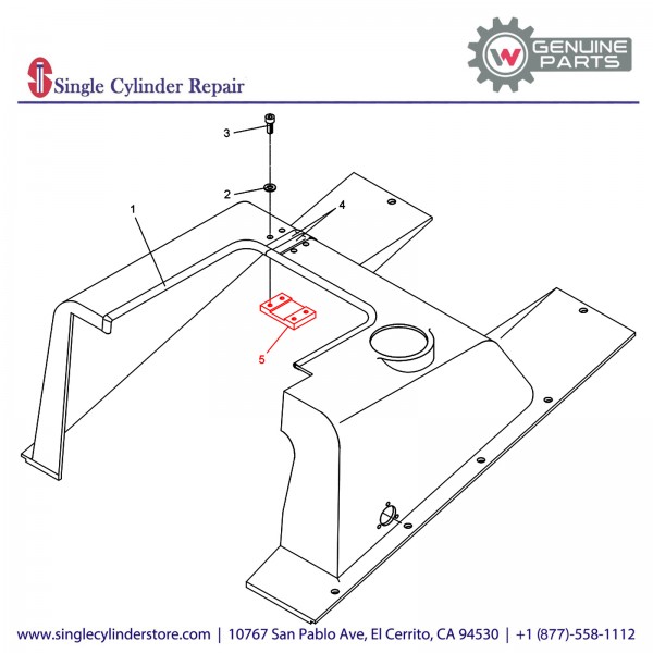 Wacker 5000058856 PLATE-COVER FASTENER