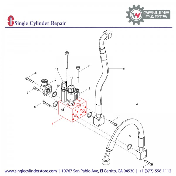 Wacker 5100005479 Block-Hydraulic