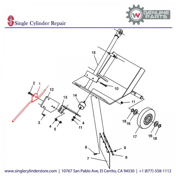 Wacker 5000033883 Bracket Pipe Support