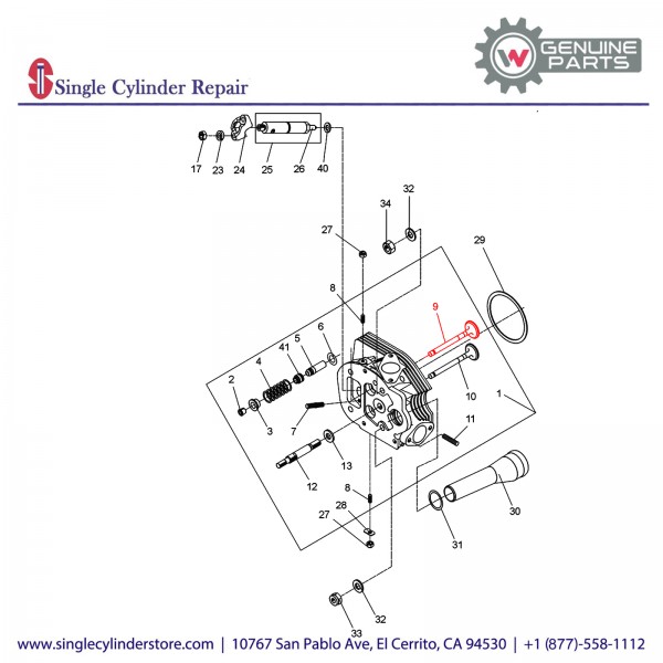 Wacker 5000037220 Valve Intake