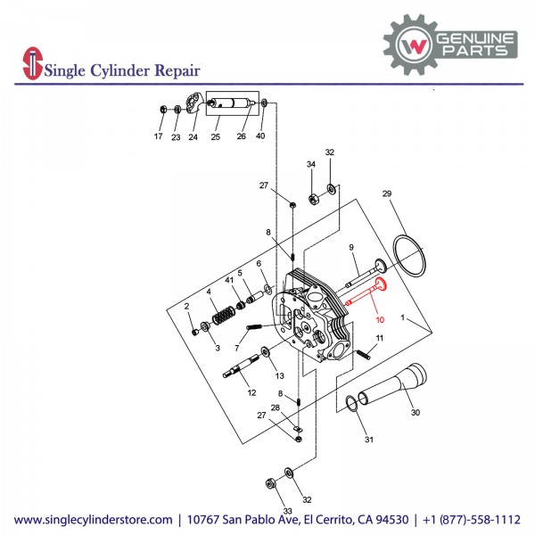 Wacker 5000037221 Valve Exhaust