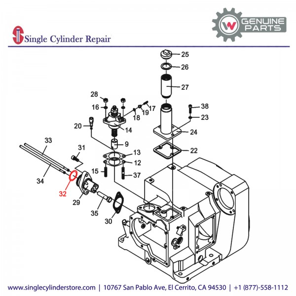 Wacker 5000037282 O-RING 32 X 4-70 Sh