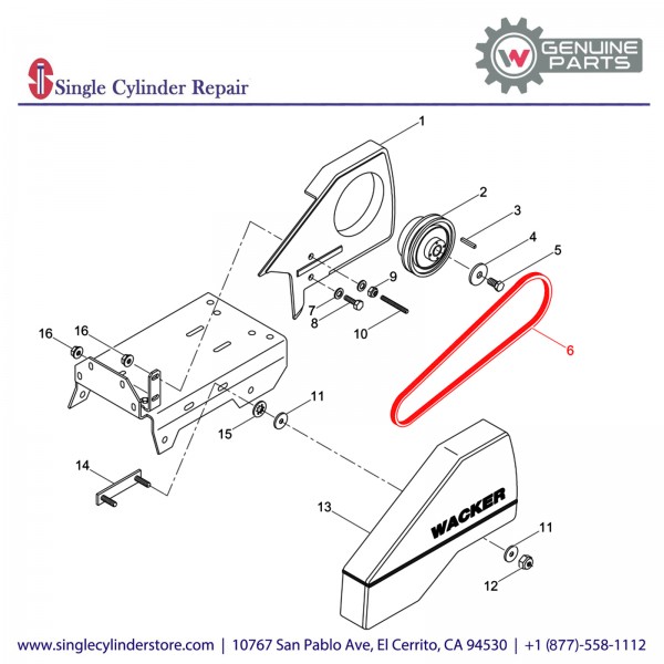 Wacker 5000039213 BELT-V SPA900