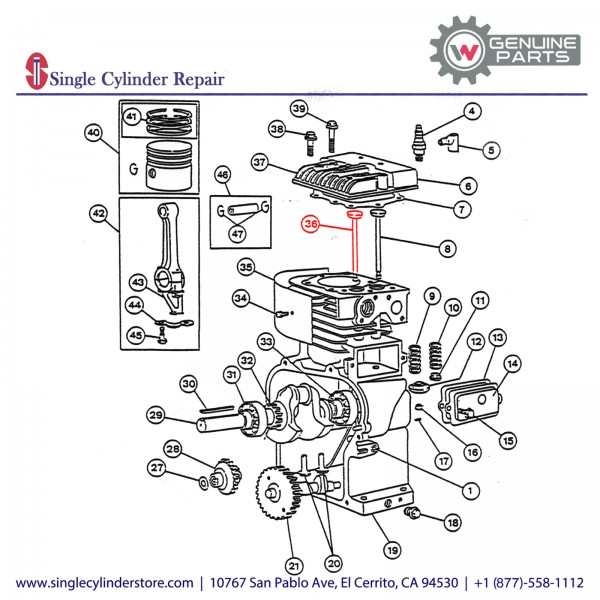 Wacker 5000039303 Valve Exhaust