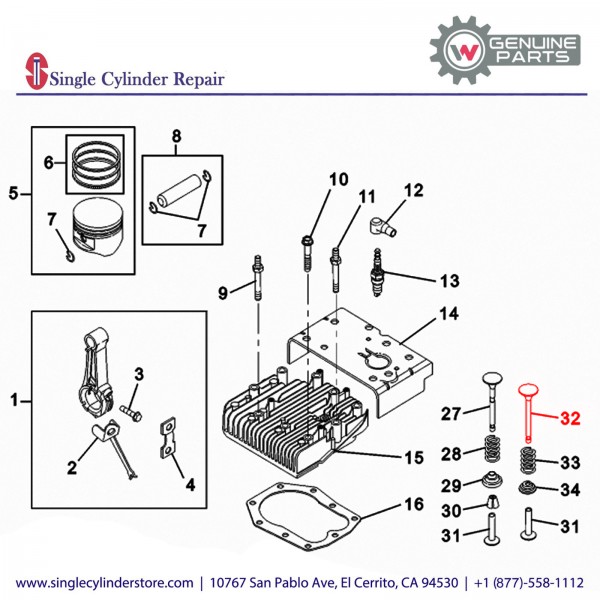 Wacker 5000039635 Valve Intake