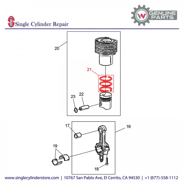 Wacker 5000043943 Set Piston Rings